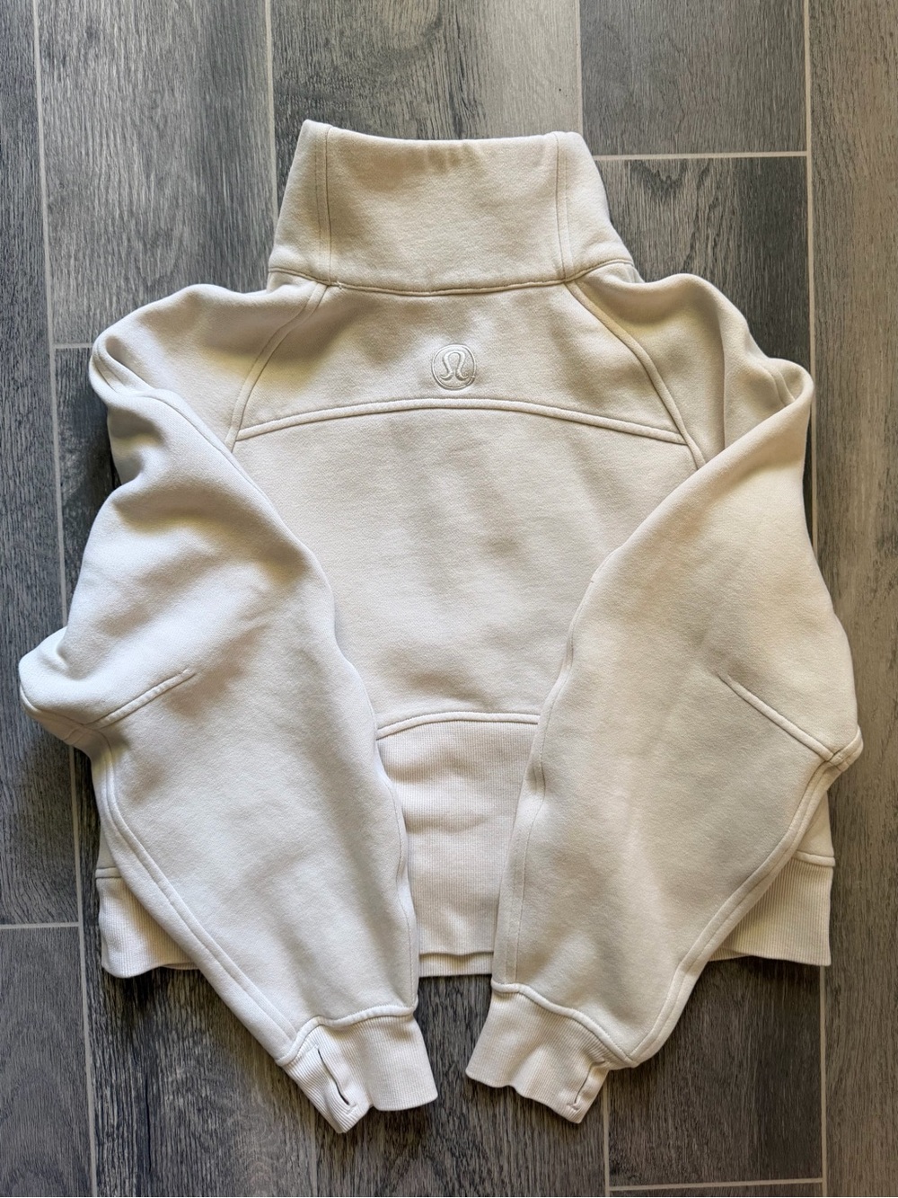 Lululemon Scuba Quarter Zip Sweatshirt XS/S Bone - Picture 2 of 5